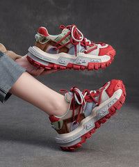 Fashion Yellow Suede Breathable Mesh Splicing Flat Feet Shoes
