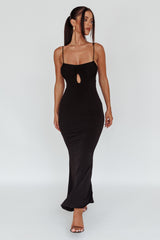 Marcella Keyhole Bust Maxi Dress Black