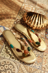 Sandy Slip On Sandals - Gold