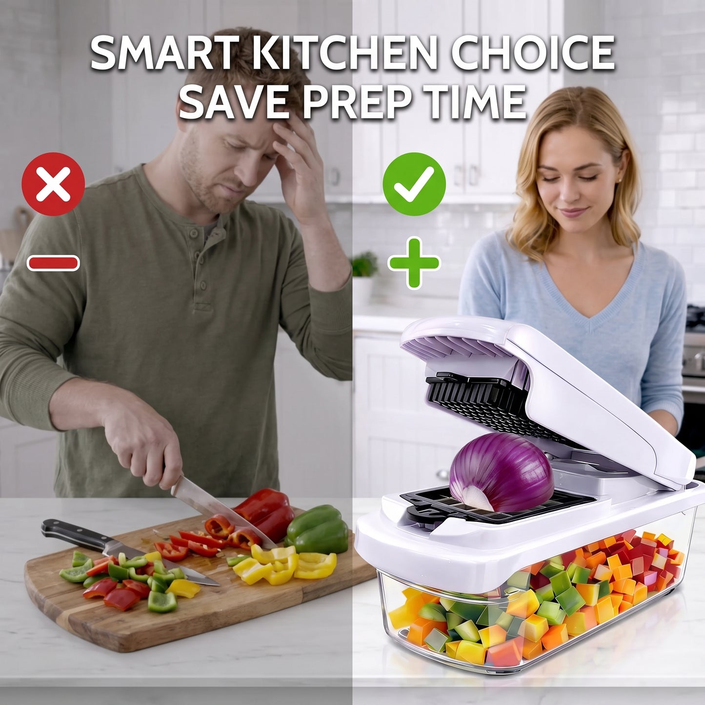 All In One Vegetable Chopper & Slicer Set for Fast Kitchen Prep