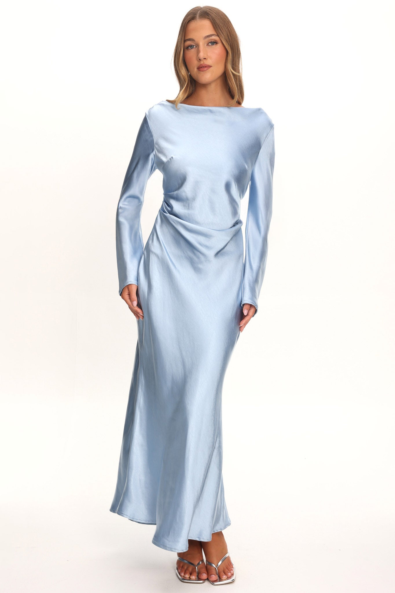 Loveland Cowl Back Midi Dress Ice