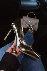 Kylan Heel Pumps - Gold