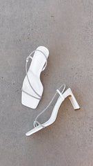 Kaye Heels - White Diamante