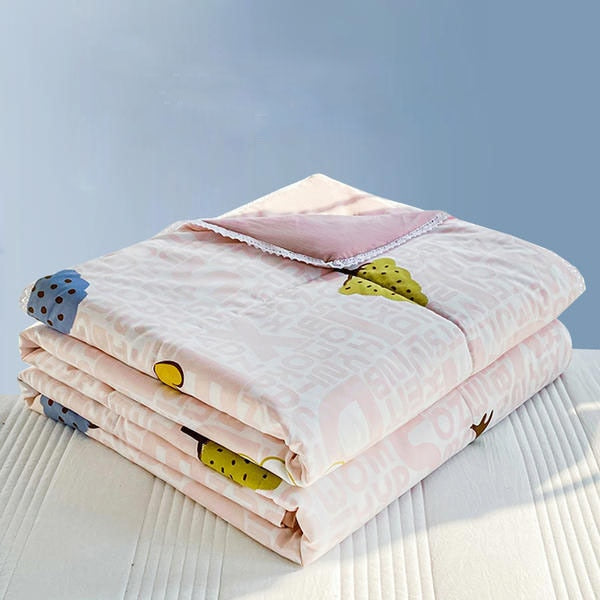 Flowers Soft Skin Friendly Summer Blanket Lace Super Soft Comfortable Quilted Quilt Thin Machine Wash Single Double Bed Quilts