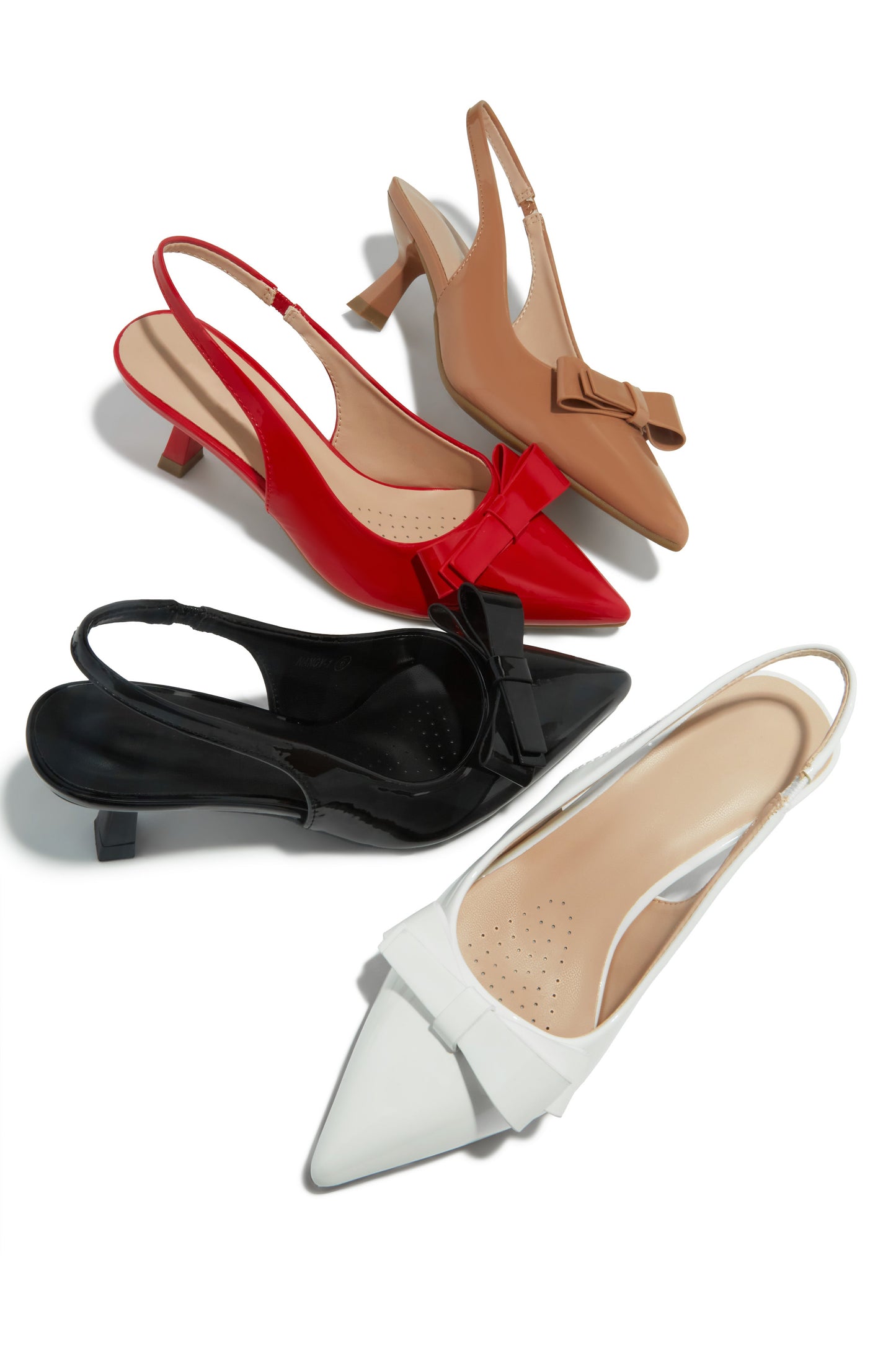 Alayna Mid Heel Slingback Pumps - Red