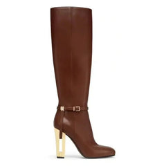 Ankle Strap Spliced Sleeve Boots