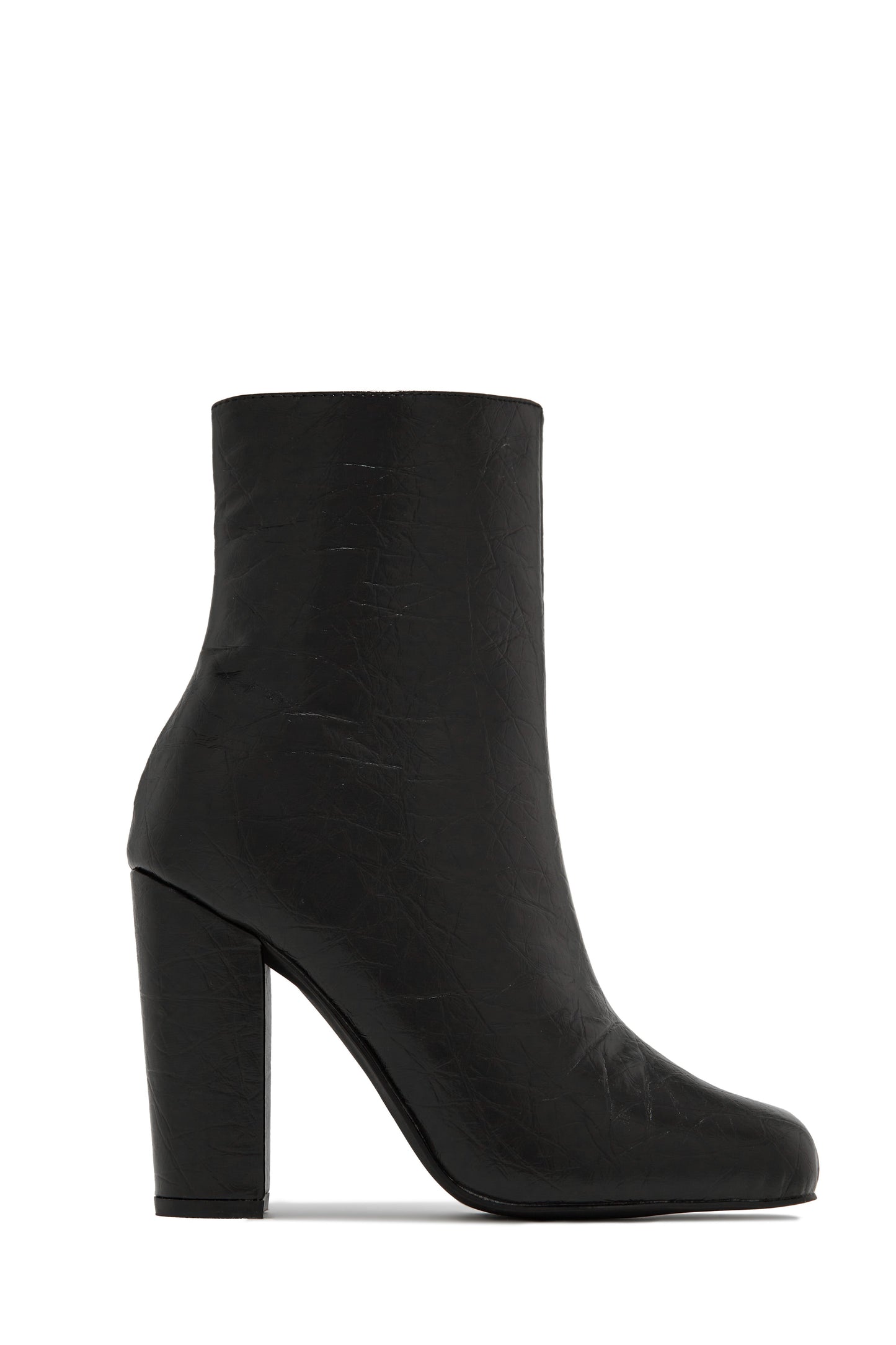 Alura Toe Split Block Heel Ankle Boots - Gold