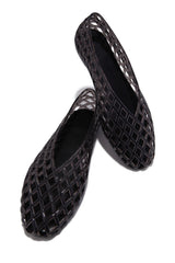 Layla Jelli Flats - Black