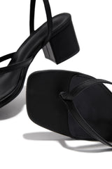 Letty Chunky Mid Heels - Black