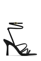 Katti Strappy Mid Heels - Black
