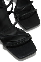 Katti Strappy Mid Heels - Black