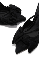 Kirstie Bow Slingback Pumps - Black