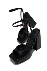 Kami Platform Block Heels - Black