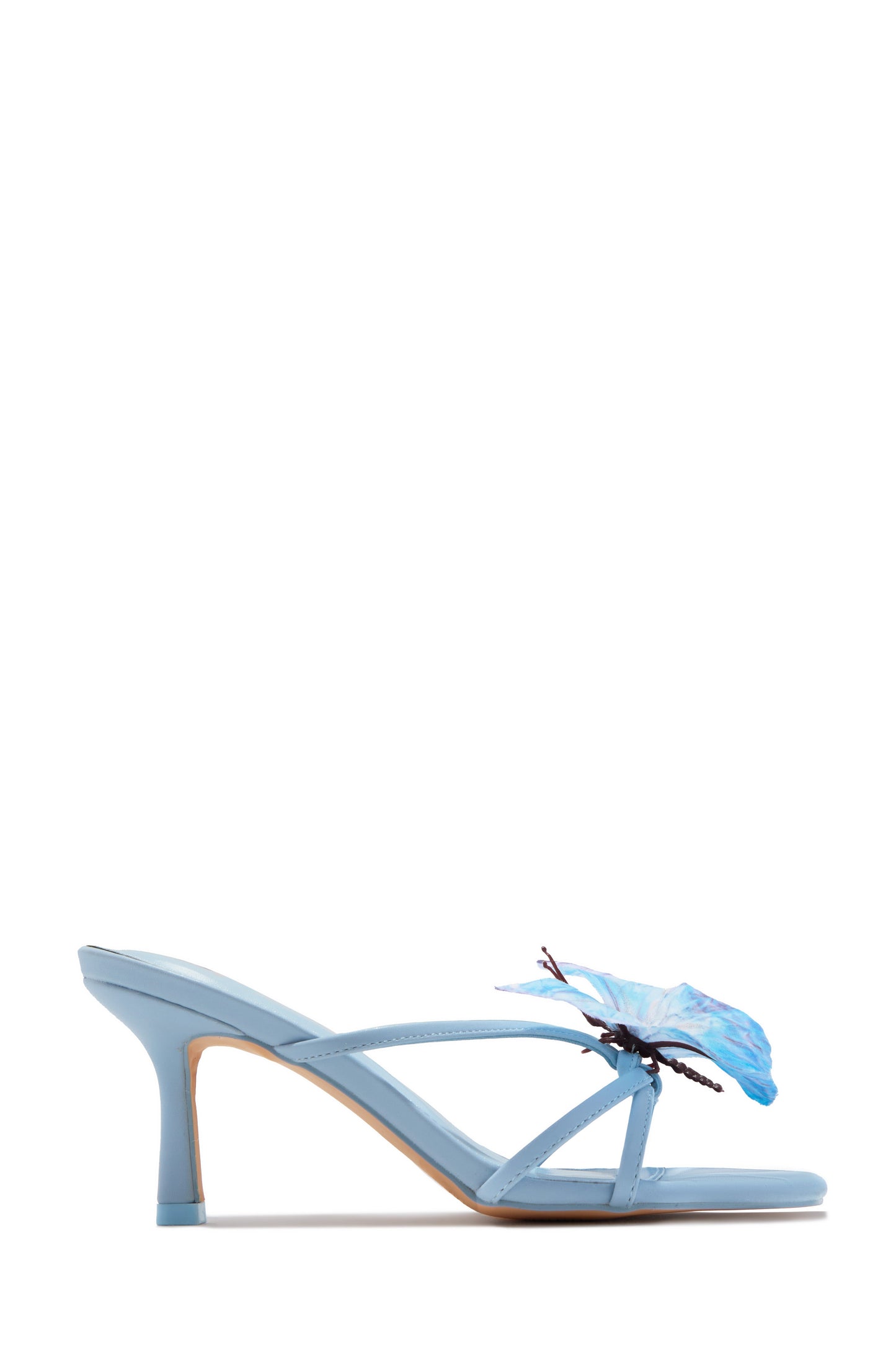 Social Butterfly Mid Heel Mules - Blue