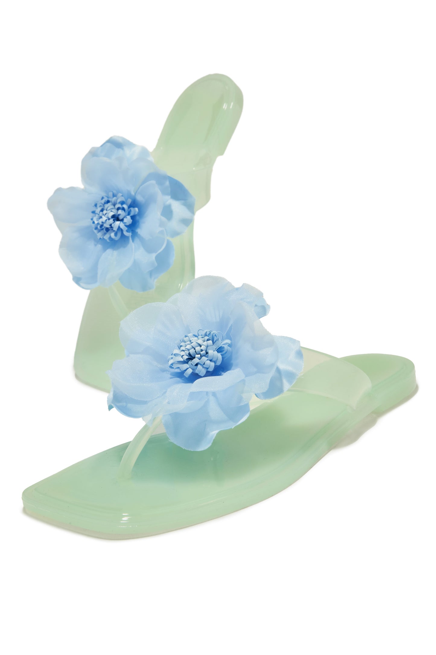 Ray Of Sunshine Slip On Jelly Sandals - Blue