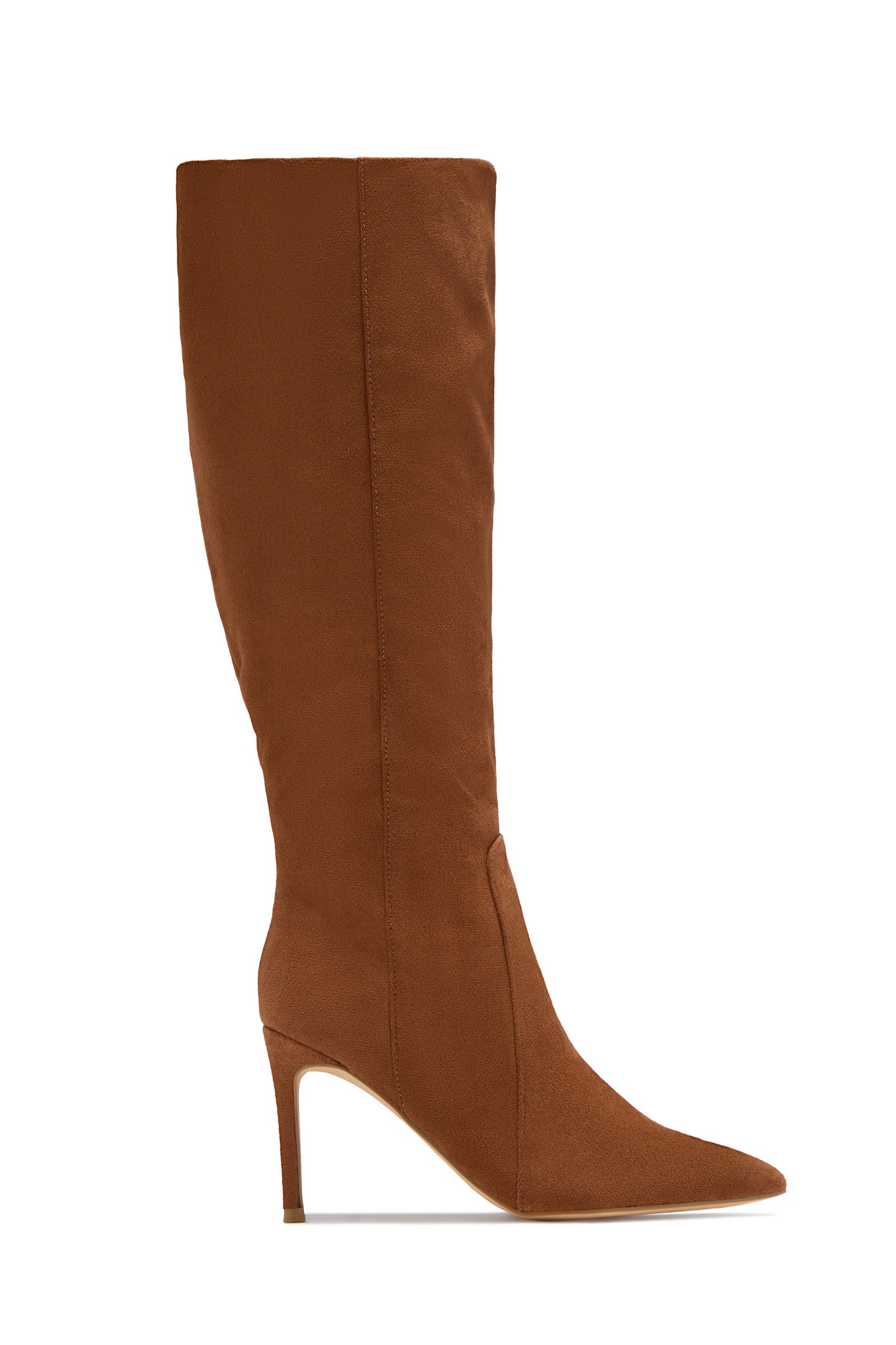 Daniella Below The Knee Heel Boots - Chestnut