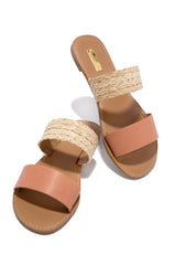 Spring Breaker Flat Slip On Sandals - Coral