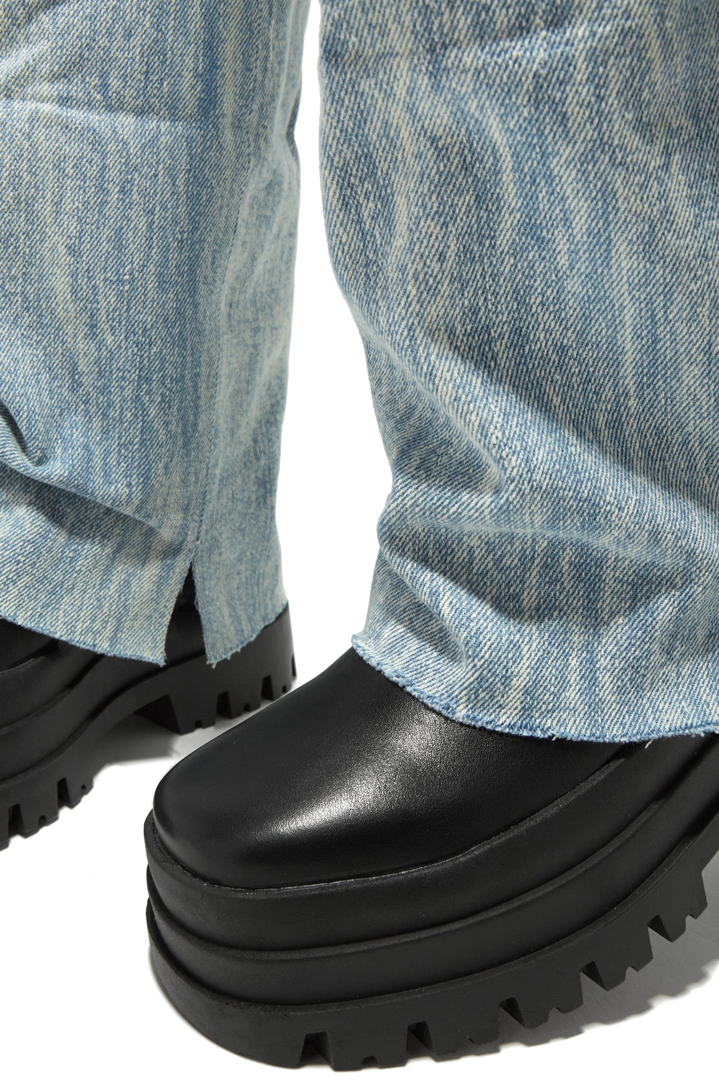 She's The Star Denim Chunky Platform Boots - Denim
