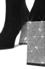 High Priority Embellished Heel Boot - Black