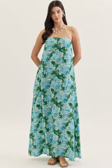 The Marlow Botanical Strapless Maxi Dress