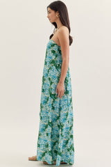 The Marlow Botanical Strapless Maxi Dress