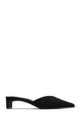 Danielle Mid Heel Mule Pumps - Black
