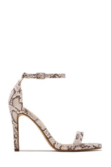 Lucero Single Sole Heels - Snake