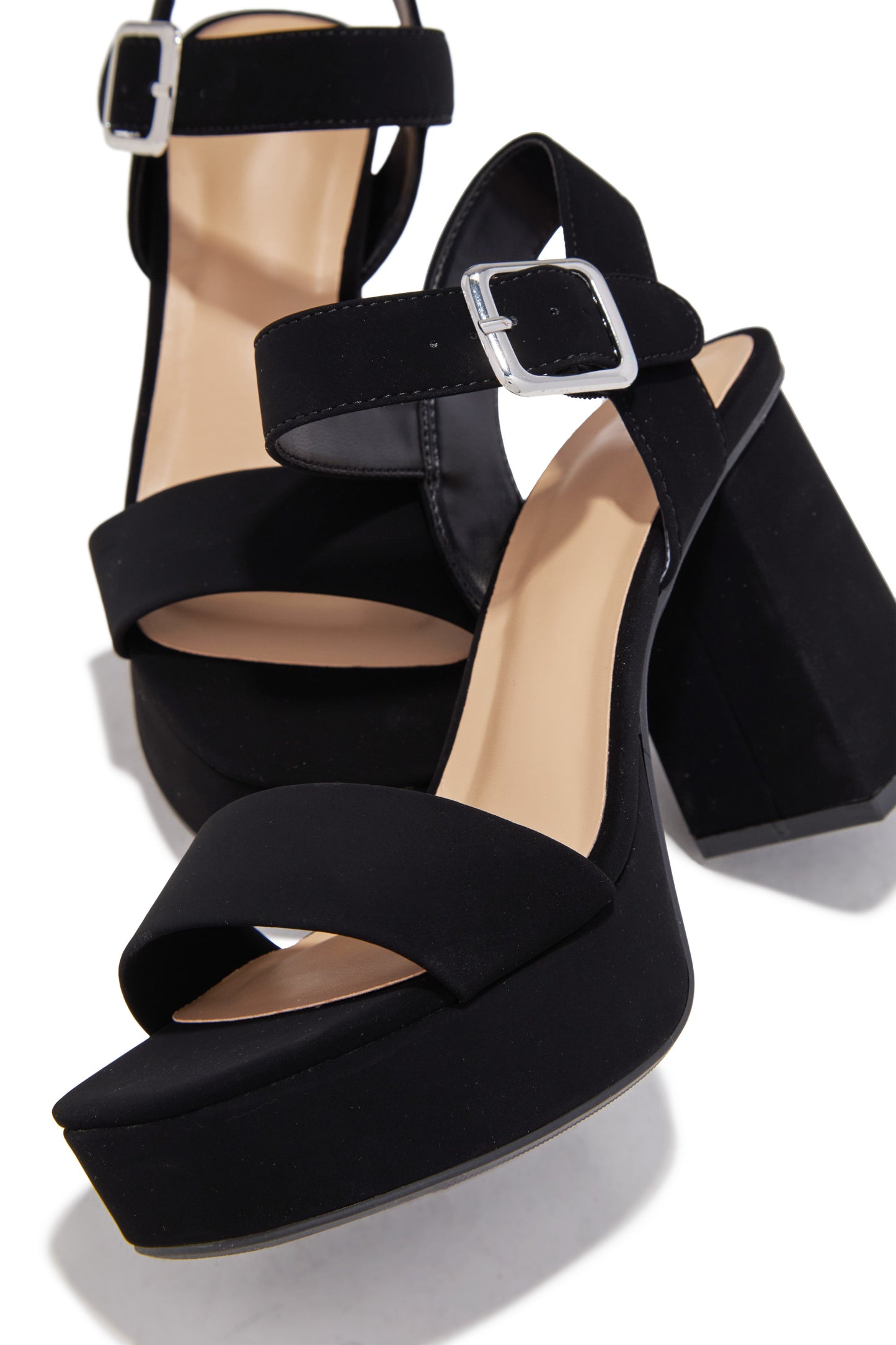 Cecilia Platform Chunky Heels - Black