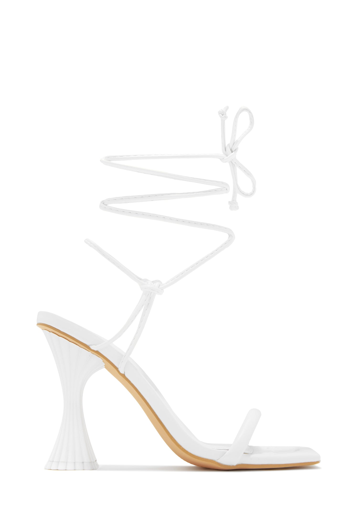 Idalia Lace Up Heels - Tan