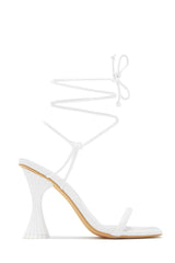 Idalia Lace Up Heels - White