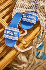Resort Vacay Slip On Sandals - Blue