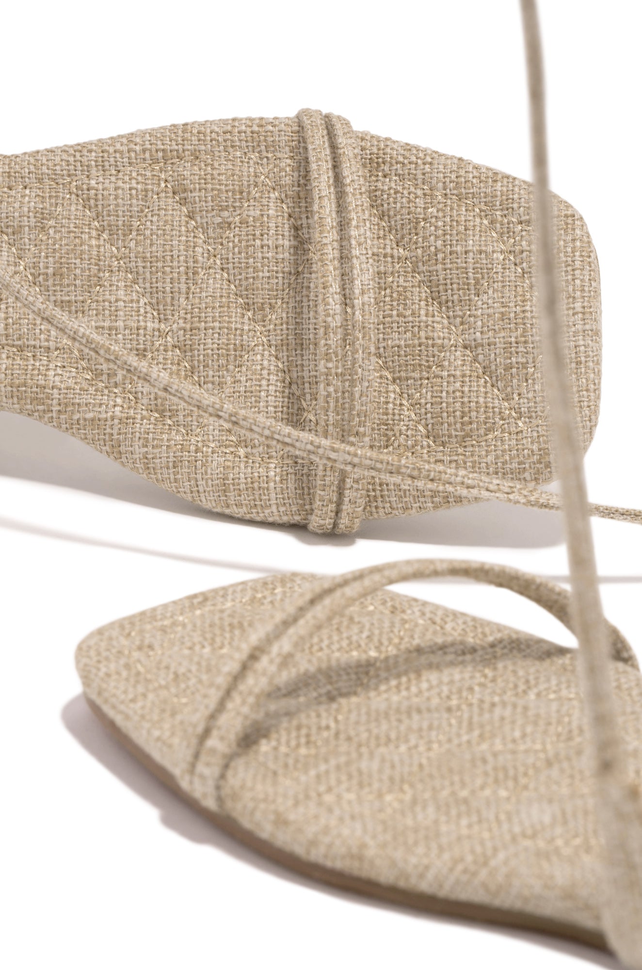 Wine & Dine Lace Up Sandals - Natural