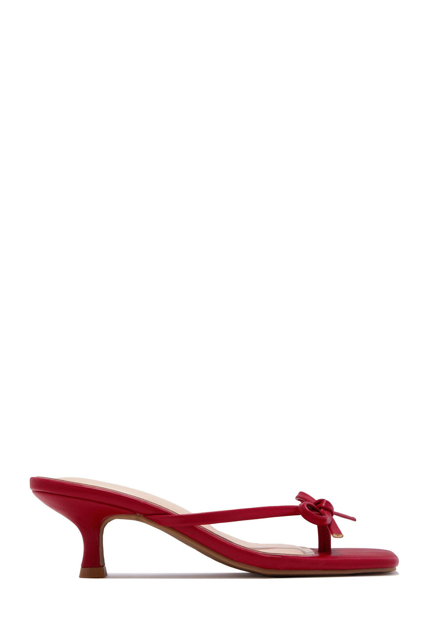 Amor Kitten Heel Mules - Red