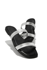 Villa Bonita Slip On Sandals - Black Silver