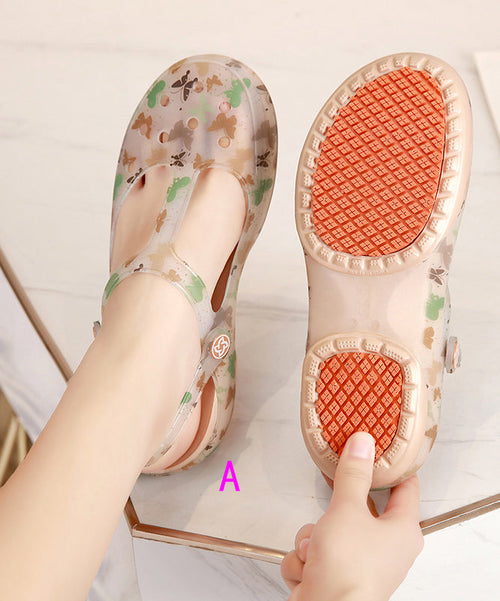 New Summer Print Hollow Out Beach Walking Sandals