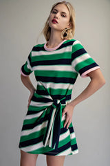 Kirsten Tie Waist Mini Dress