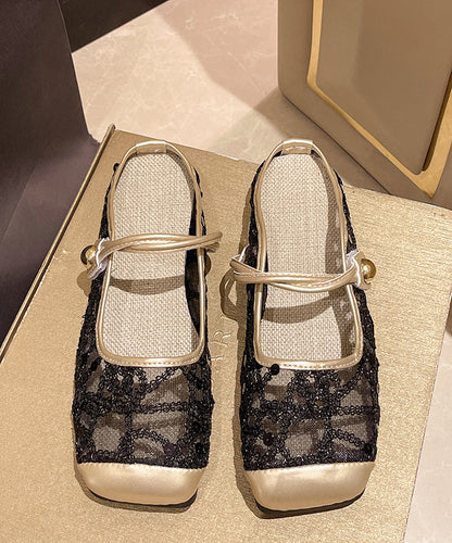 New Stylish Silver Tulle Zircon Flats Slide Sandals