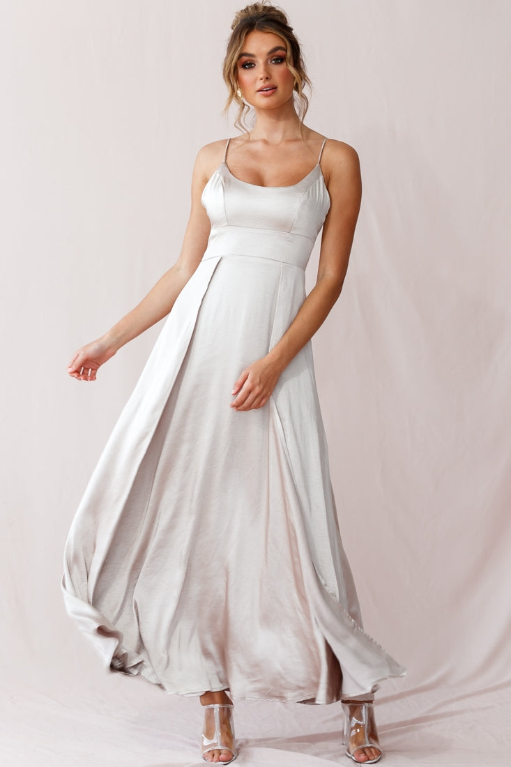 Joanne Empire Waist Maxi Dress Champagne