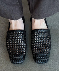 Black Simple Best Sandals For Walking Hollow Out Splicing