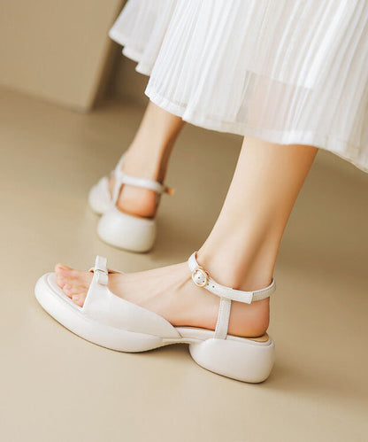 New Yellow Cowhide Leather Splicing Bow Platform Sandals Peep Toe