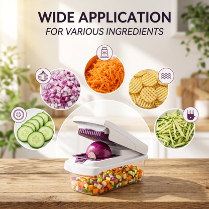 All In One Vegetable Chopper & Slicer Set for Fast Kitchen Prep