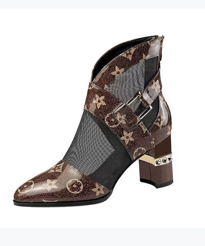 New Fashion Hollow Mesh Short Boots Spring And Summer