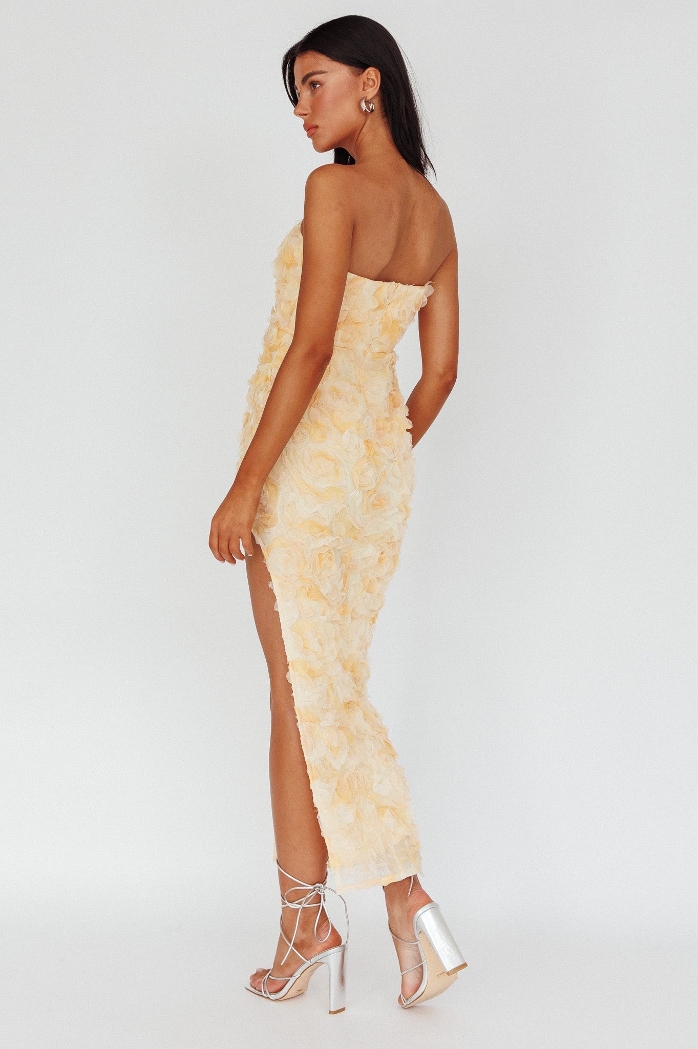 In Paris Embellished Midi Dress Orange