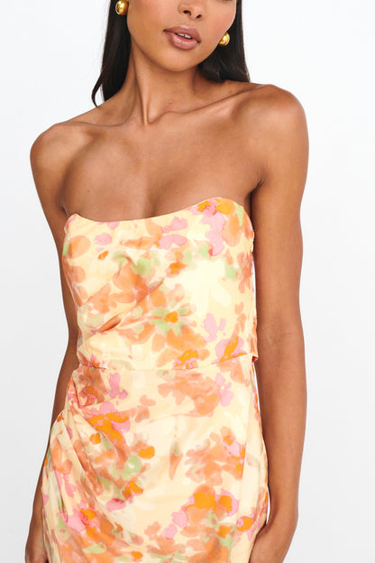 Marianna Twist Back Maxi Dress Orange