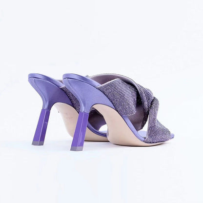 Matte Plush Ultra High Heel Mule Sandals