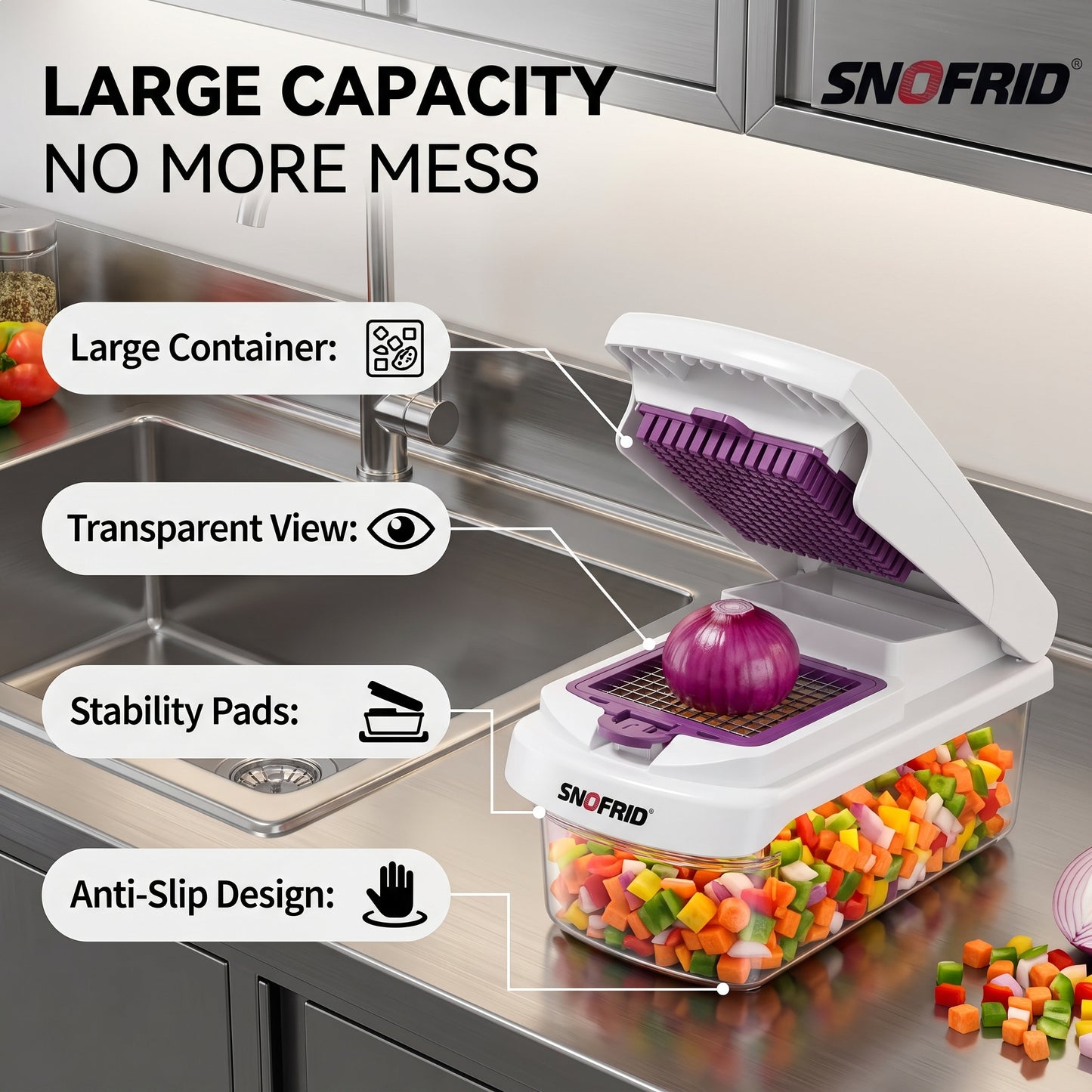 All In One Vegetable Chopper & Slicer Set for Fast Kitchen Prep