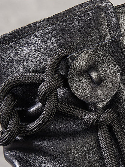 Casual Solid Color Hollow Out Fish Mouth Zip-up Platform Shoes