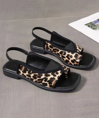 New Summer Elastic Back Strap Square Headed Roman Shoes