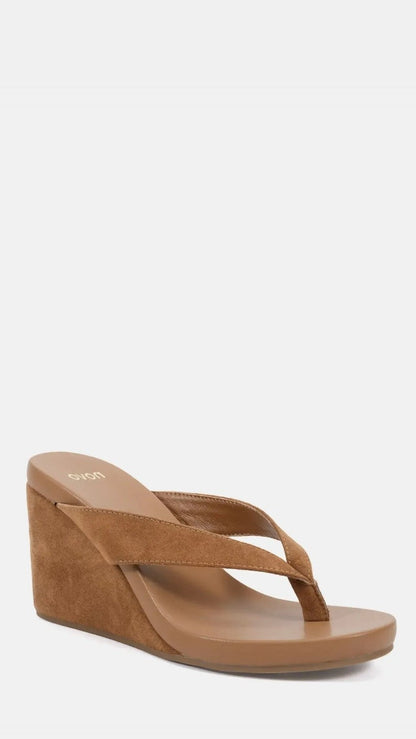 Baci Wedge - Caramel Suede