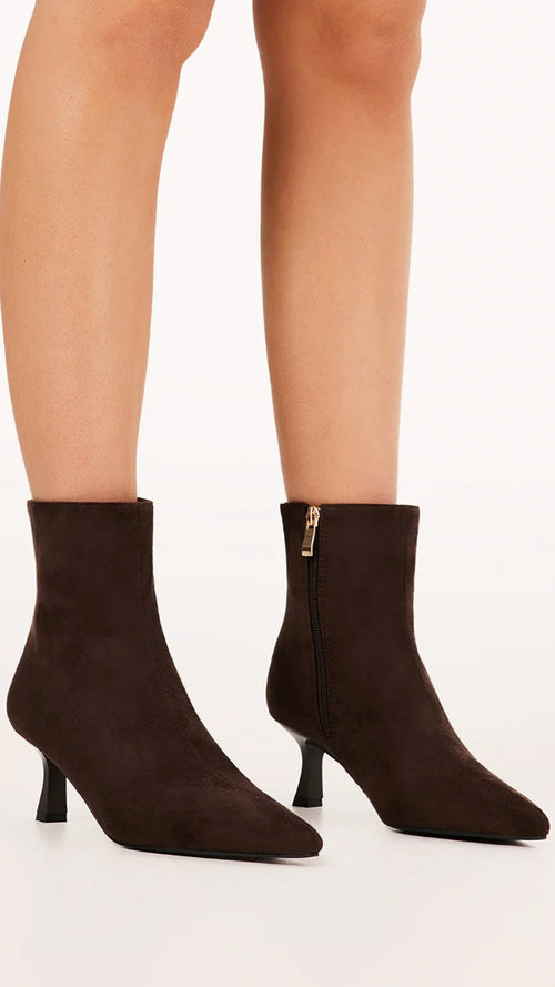 Carmella Boots - Dark Cacao Suede